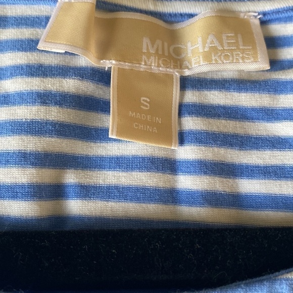 NWOT | Michael Kors | Cold Shoulder | Blue & White Stripe | Long Sleeve Top | S… - Picture 14 of 14